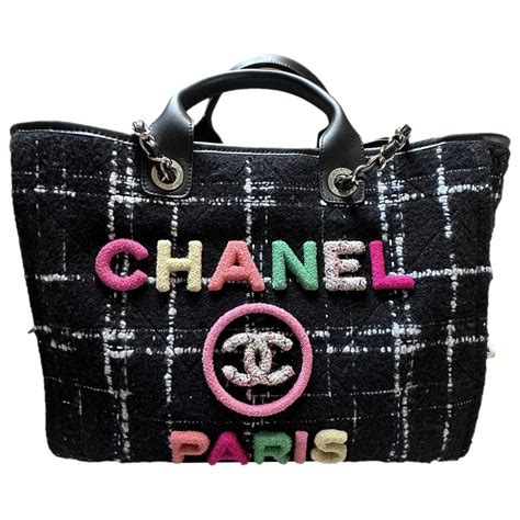 chanel deauville dress|Chanel deauville tweed tote.